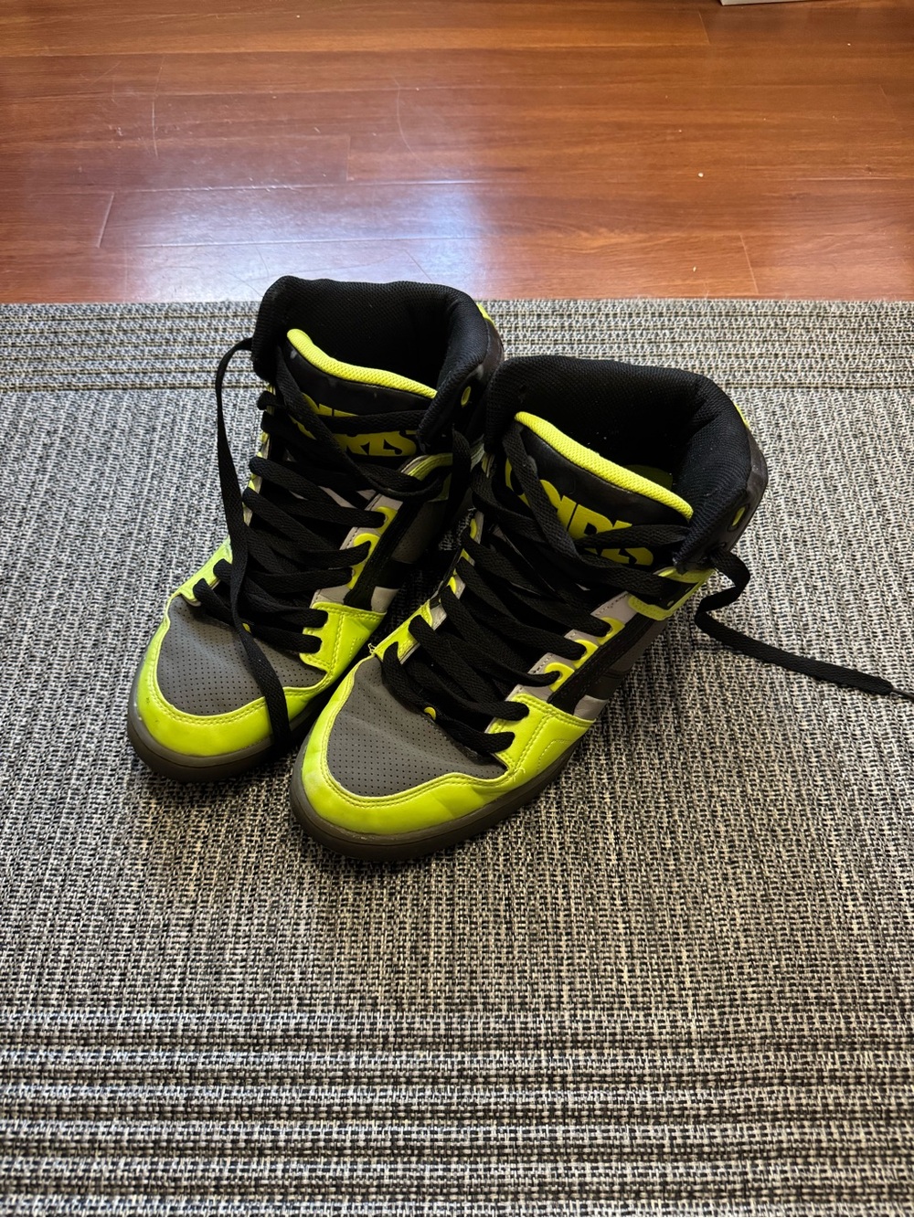 Osiris NYC83 Men's Skate Shoes Lime Green/Black, Size 12 Rare
